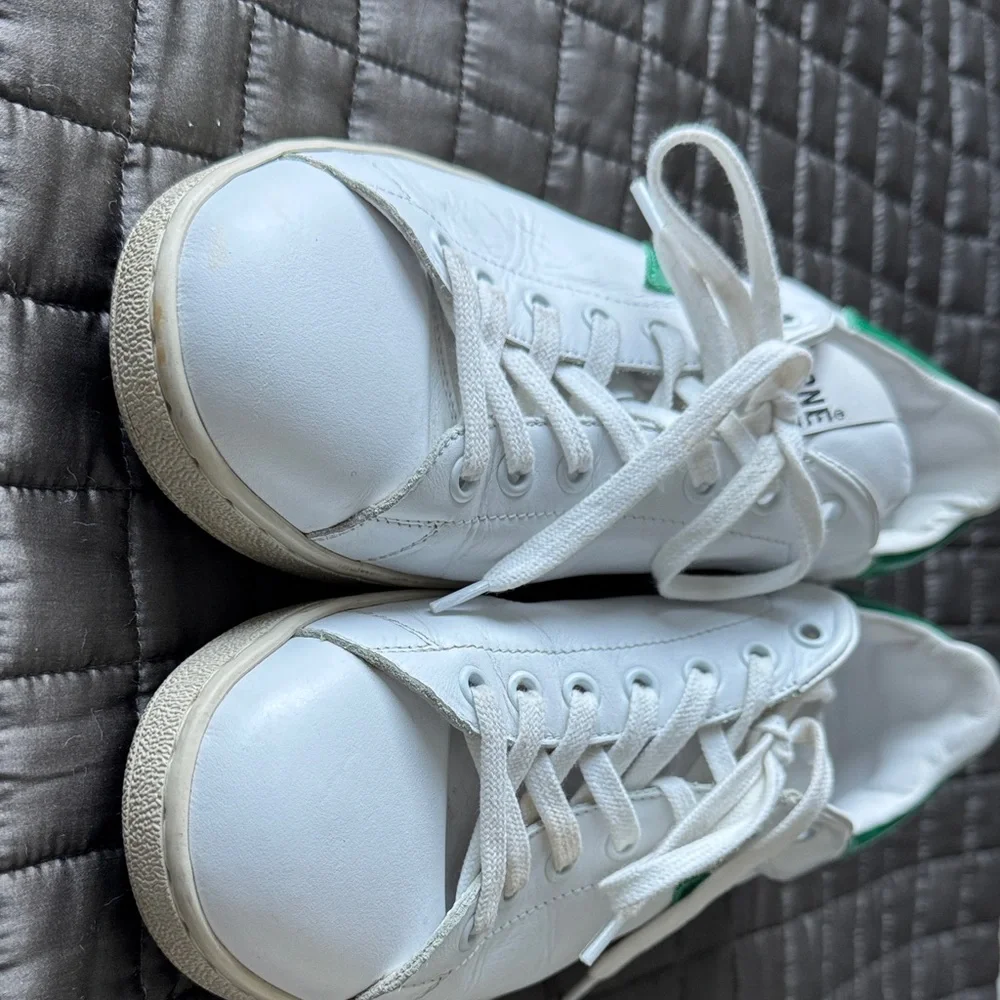 Re/Done 70’s Tennis Sneakers with Green Accents Size US 9 & EU 39